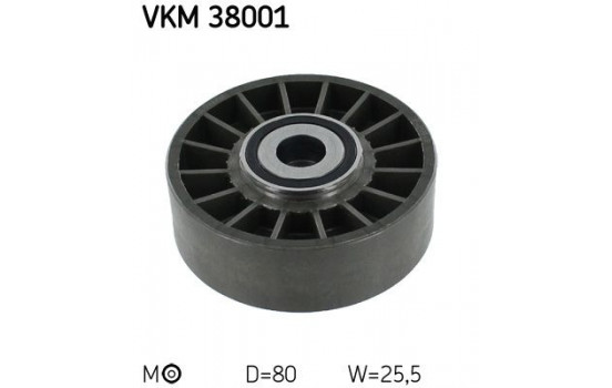 Tensioner Pulley, v-ribbed belt VKM 38001 SKF