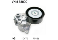 Tensioner Pulley, v-ribbed belt VKM 38020 SKF