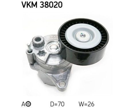 Tensioner Pulley, v-ribbed belt VKM 38020 SKF