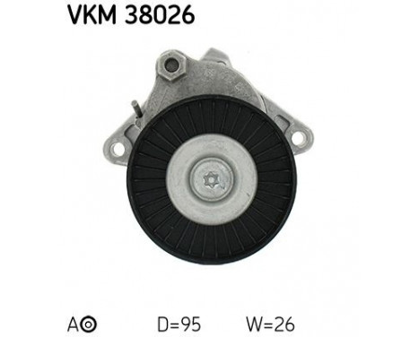 Tensioner Pulley, v-ribbed belt VKM 38026 SKF, Image 3