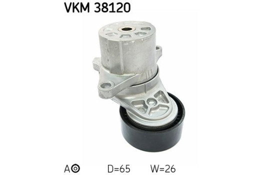 Tensioner Pulley, v-ribbed belt VKM 38120 SKF, Image 2