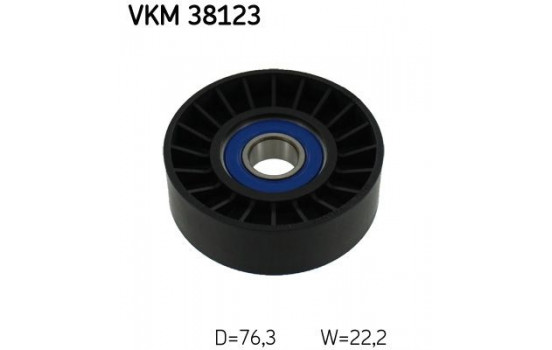 Tensioner Pulley, v-ribbed belt VKM 38123 SKF