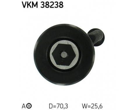 Tensioner Pulley, v-ribbed belt VKM 38238 SKF, Image 2