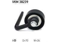 Tensioner Pulley, v-ribbed belt VKM 38239 SKF