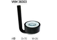 Tensioner Pulley, v-ribbed belt VKM 38303 SKF