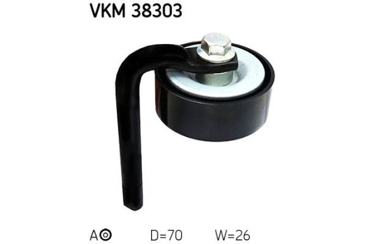 Tensioner Pulley, v-ribbed belt VKM 38303 SKF, Image 2