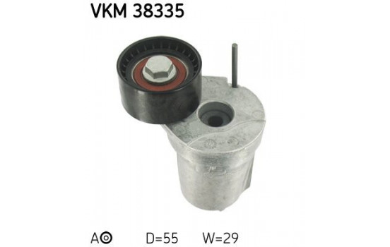 Tensioner Pulley, v-ribbed belt VKM 38335 SKF