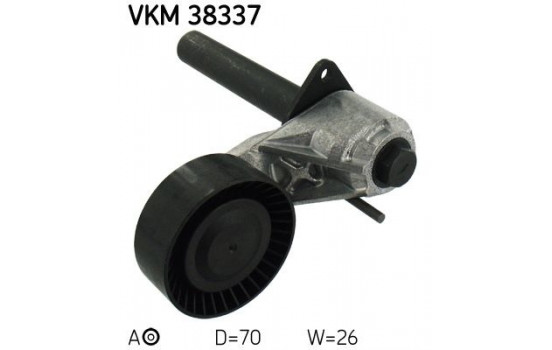 Tensioner Pulley, v-ribbed belt VKM 38337 SKF