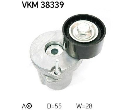 Tensioner Pulley, v-ribbed belt VKM 38339 SKF