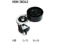 Tensioner Pulley, v-ribbed belt VKM 38343 SKF