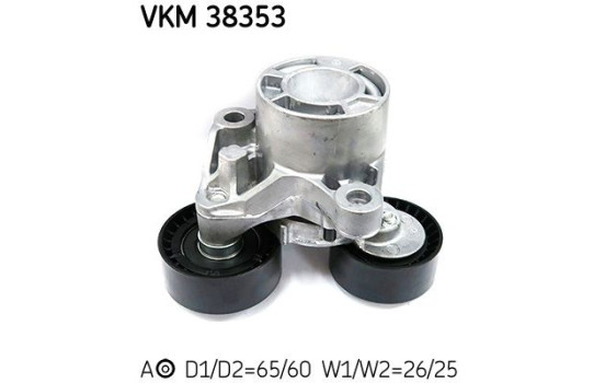 Tensioner Pulley, v-ribbed belt VKM 38353 SKF, Image 2