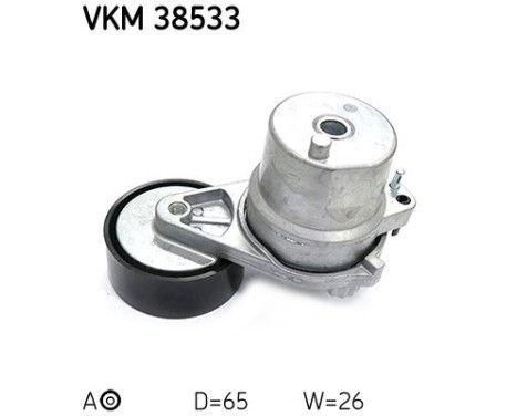 Tensioner Pulley, v-ribbed belt VKM 38533 SKF, Image 2