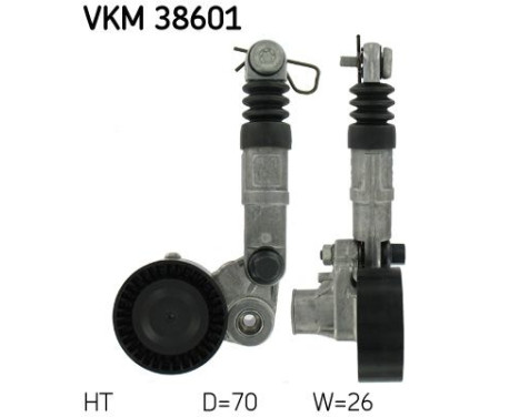 Tensioner Pulley, v-ribbed belt VKM 38601 SKF