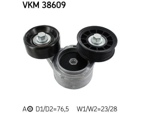 Tensioner Pulley, v-ribbed belt VKM 38609 SKF