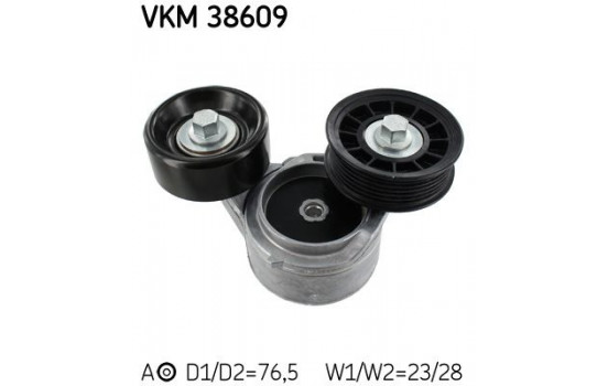 Tensioner Pulley, v-ribbed belt VKM 38609 SKF