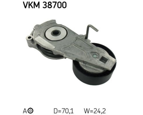 Tensioner Pulley, v-ribbed belt VKM 38700 SKF