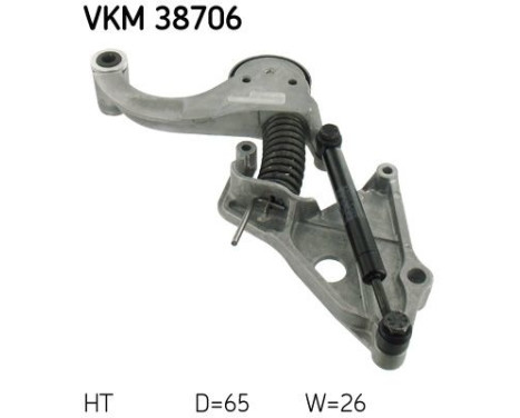 Tensioner Pulley, v-ribbed belt VKM 38706 SKF