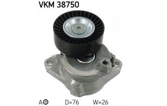 Tensioner Pulley, v-ribbed belt VKM 38750 SKF