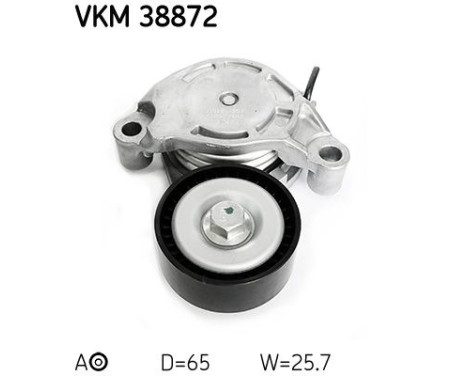 Tensioner Pulley, v-ribbed belt VKM 38872 SKF