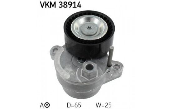 Tensioner Pulley, v-ribbed belt VKM 38914 SKF