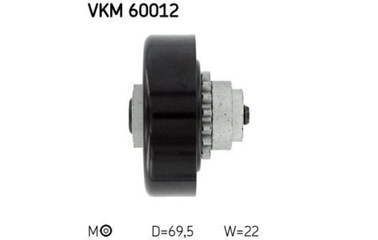 Tensioner Pulley, v-ribbed belt VKM 60012 SKF, Image 3