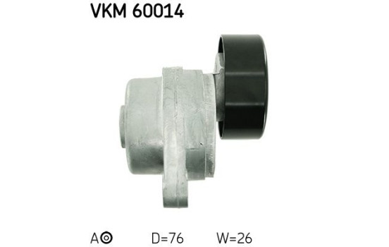 Tensioner Pulley, v-ribbed belt VKM 60014 SKF, Image 3