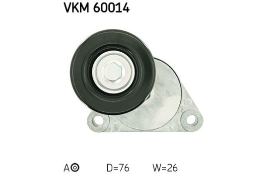 Tensioner Pulley, v-ribbed belt VKM 60014 SKF, Image 4