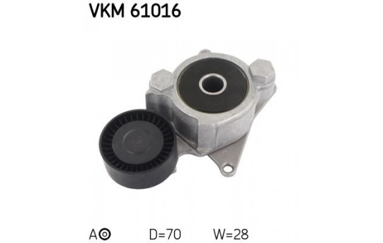 Tensioner Pulley, v-ribbed belt VKM 61016 SKF