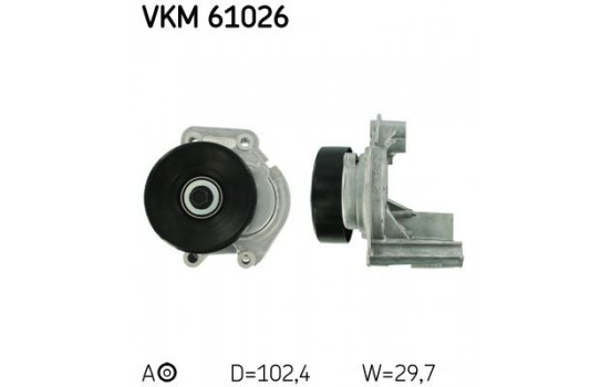 Tensioner Pulley, v-ribbed belt VKM 61026 SKF