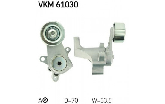 Tensioner Pulley, v-ribbed belt VKM 61030 SKF