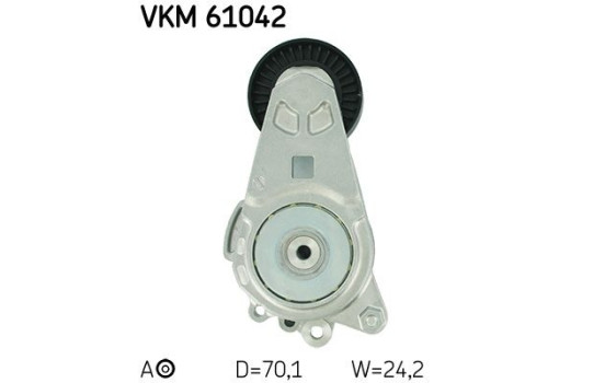 Tensioner Pulley, v-ribbed belt VKM 61042 SKF, Image 2