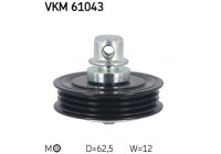 Tensioner Pulley, v-ribbed belt VKM 61043 SKF