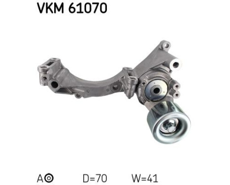Tensioner Pulley, v-ribbed belt VKM 61070 SKF