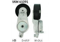 Tensioner Pulley, v-ribbed belt VKM 61091 SKF