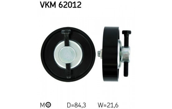 Tensioner Pulley, v-ribbed belt VKM 62012 SKF