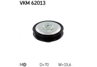 Tensioner Pulley, v-ribbed belt VKM 62013 SKF