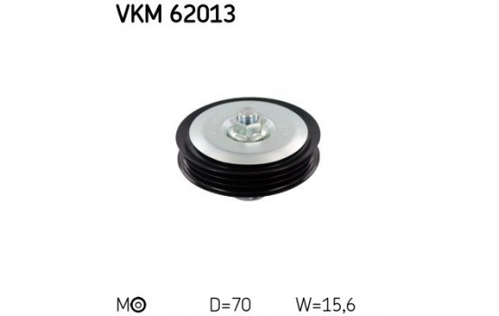 Tensioner Pulley, v-ribbed belt VKM 62013 SKF