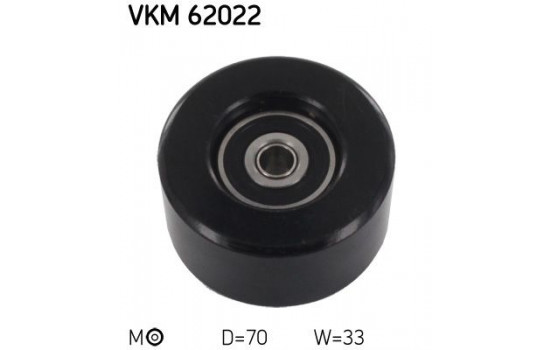 Tensioner Pulley, v-ribbed belt VKM 62022 SKF