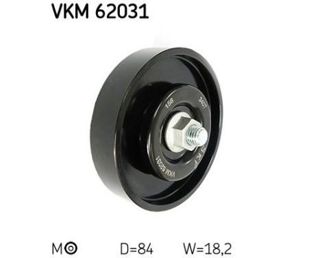 Tensioner Pulley, v-ribbed belt VKM 62031 SKF