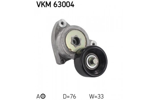 Tensioner Pulley, v-ribbed belt VKM 63004 SKF