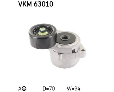 Tensioner Pulley, v-ribbed belt VKM 63010 SKF