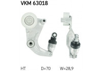 Tensioner Pulley, v-ribbed belt VKM 63018 SKF