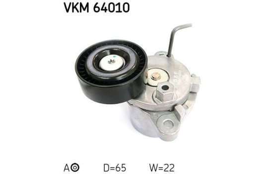 Tensioner Pulley, v-ribbed belt VKM 64010 SKF