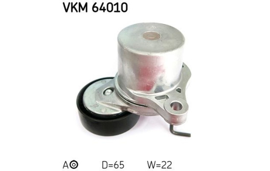 Tensioner Pulley, v-ribbed belt VKM 64010 SKF, Image 2