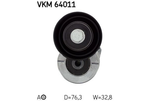Tensioner Pulley, v-ribbed belt VKM 64011 SKF, Image 2