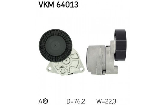 Tensioner Pulley, v-ribbed belt VKM 64013 SKF