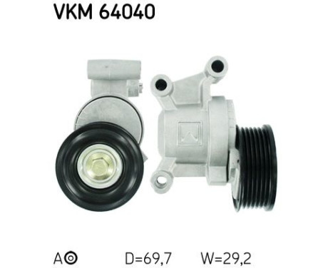 Tensioner Pulley, v-ribbed belt VKM 64040 SKF