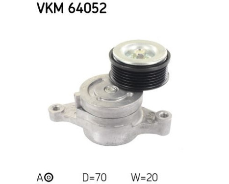 Tensioner Pulley, v-ribbed belt VKM 64052 SKF