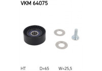 Tensioner Pulley, v-ribbed belt VKM 64075 SKF