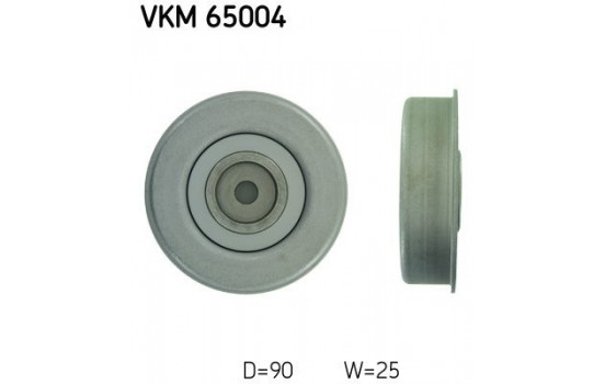 Tensioner Pulley, v-ribbed belt VKM 65004 SKF